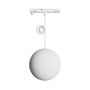 LED-pallomainen riippuvalaisin kapealle kiskolle 7W K3000 48V Ø100 mm valkoinen – kuva 2