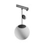 LED-pallomainen riippuvalaisin kapealle kiskolle 7W K3000 48V Ø100 mm musta – kuva 4