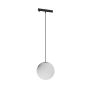 LED-pallomainen riippuvalaisin kapealle kiskolle 7W K3000 48V Ø100 mm musta – kuva 5