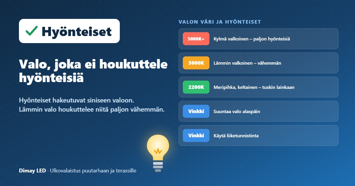 Infografiikka: Valo, joka ei houkuttele hyönteisiä