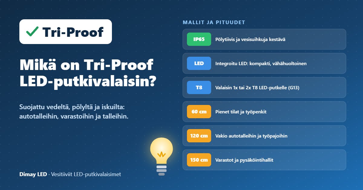 Infografiikka: Mikä on Tri-Proof LED-putkivalaisin?