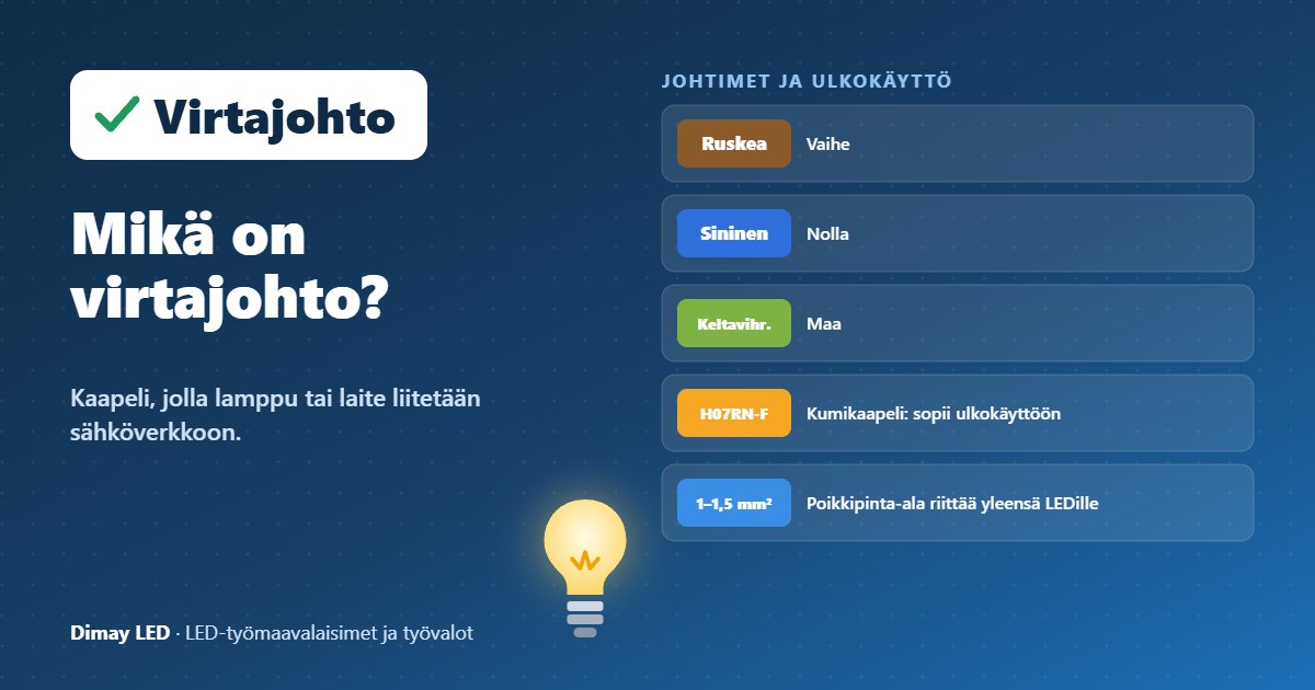 Infografiikka: Mikä on virtajohto?