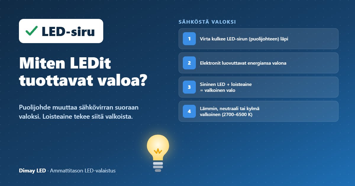 Infografiikka: Miten LEDit tuottavat valoa?